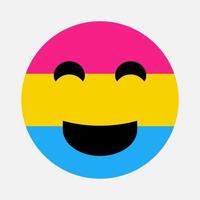 Pansexual emoji vector illustration isolated on white background.