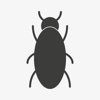 Bug vector icon isolated on white background. Insect sign