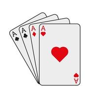 Playing cards icon. Vector illustration isolated on white background