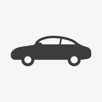 Coupe car icon. Simple icon on a car isolated on white background vector