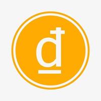 Dong icon. Vietnamese currency symbol. Vector illustration. Coin symbol