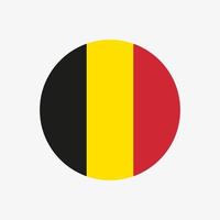 Round belgian flag vector icon isolated on white background. The flag of Belgium in a circle