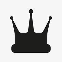 Simple vector icon of a crown isolated on white background
