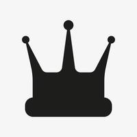 Simple vector icon of a crown isolated on white background