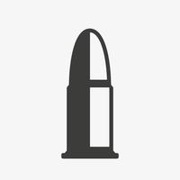 Bullet vector icon with shadow isolated on white background