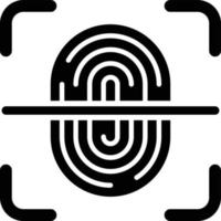 Fingerprint Scan Icon Style vector