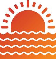 Sunset Icon Style vector