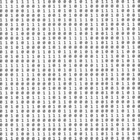 Binary code zero one matrix white background. Technology connection digital data abstract background. vector