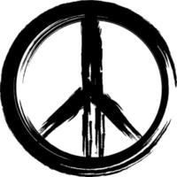 Grunge peace sign. Peace sign in vintage style. vector