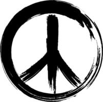 Grunge peace sign. Peace sign in vintage style. vector