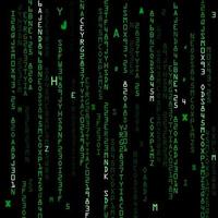 Technology binary background. Binary on green background vector