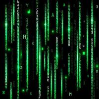 Technology binary background. Binary on green background vector