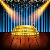 Spotlight of shining on stage background .vector vector