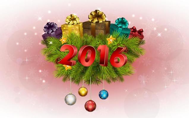 Happy New Year for 2016 decoration