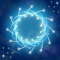 Sparkles blue background with stars round frame.vector vector