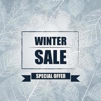 Winter sale banner background vector