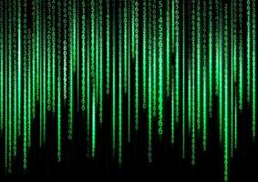 Technology binary background. Binary on green background vector