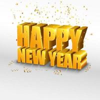 Happy New Year. Concept 3d vector