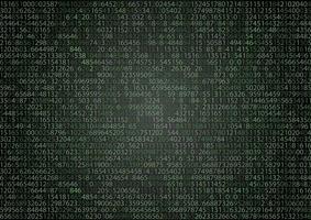 Technology binary background. Binary on green background vector