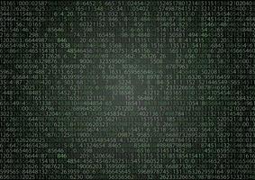 Technology binary background. Binary on green background vector