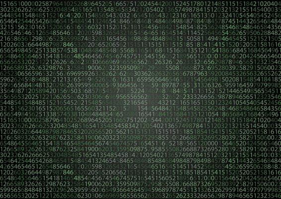 Technology binary background. Binary on green background