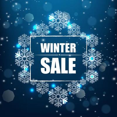 Winter sale banner background.vector