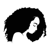 logotipo de pelo afro vector