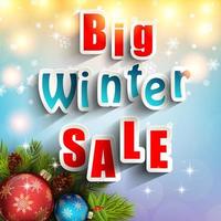 Big winter sale background banner .Vector vector