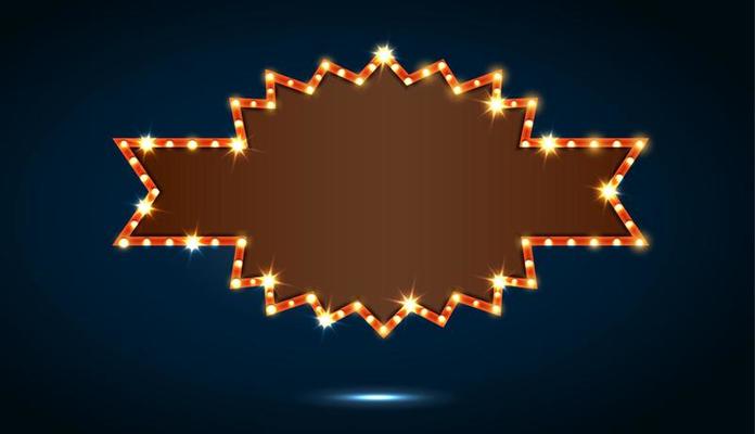 Billboard sign on the on blue background. Vector