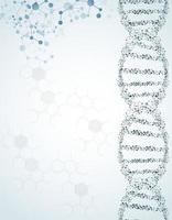 DNA and Molecules on isolated background.Vector vector