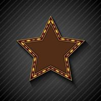 Billboard star sign on the on black background vector
