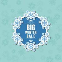 Winter sale background banner. vector