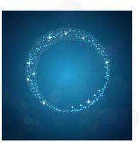 Sparkles frame abstract on blue background vector