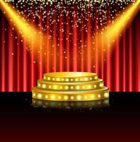 Spotlight of shining on stage background.vector vector