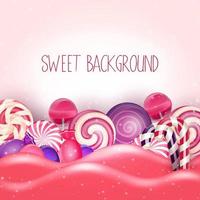 Candy of pink land background vector