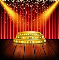 Spotlight of shining on stage background.vector vector