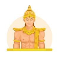 mahabharata dios figura personaje en la religión hindú ilustración vectorial