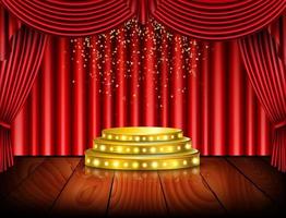 Spotlight of shining on stage background vector