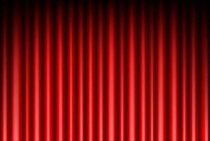 Curtain of red background vector