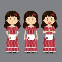 Chile Character with Various Expression vector