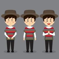 Chile Character with Various Expression vector