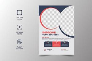 Improve your business flyer design vector format for business person or company