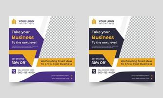 Business advertising social media post banner design vector