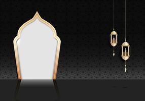 objetos decorativos en el islam. adornos vectoriales para el mes de ramadán o eid al-fitr. ilustración vectorial. vector