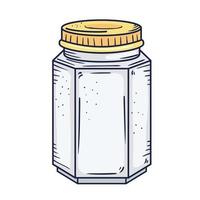 jar of white glass vector