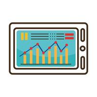 tablet with statistics vector