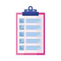checklist clipboard document vector