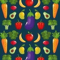 healthy food pattern vector