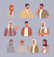 muslim people scenes vector