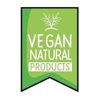 productos naturales veganos en cinta vector